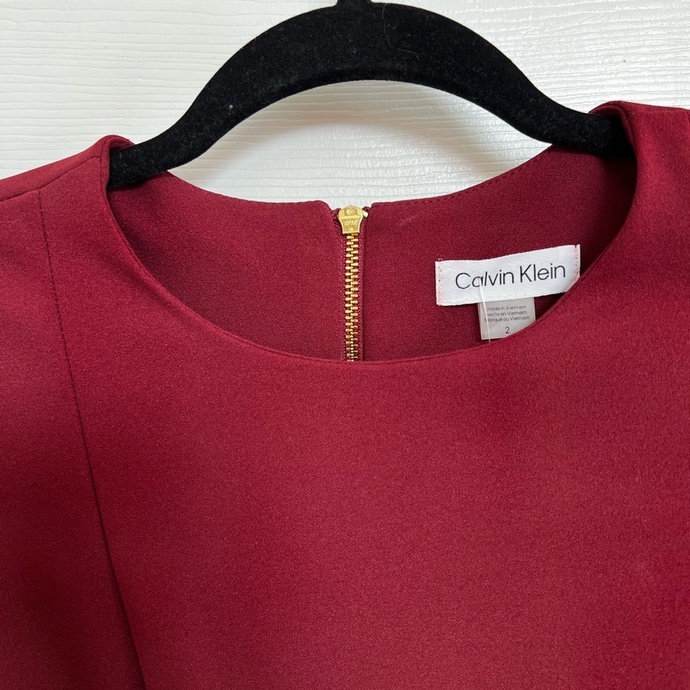 CALVIN KLEIN Women’s jumpsuit pantsuit cranberry/purplish-red NWT size 2
